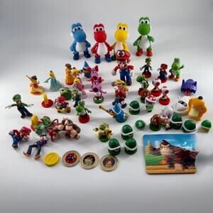 Nintendo Super Mario Figure Lot of 55| Yoshi, Mario, Peach, Luigi + More